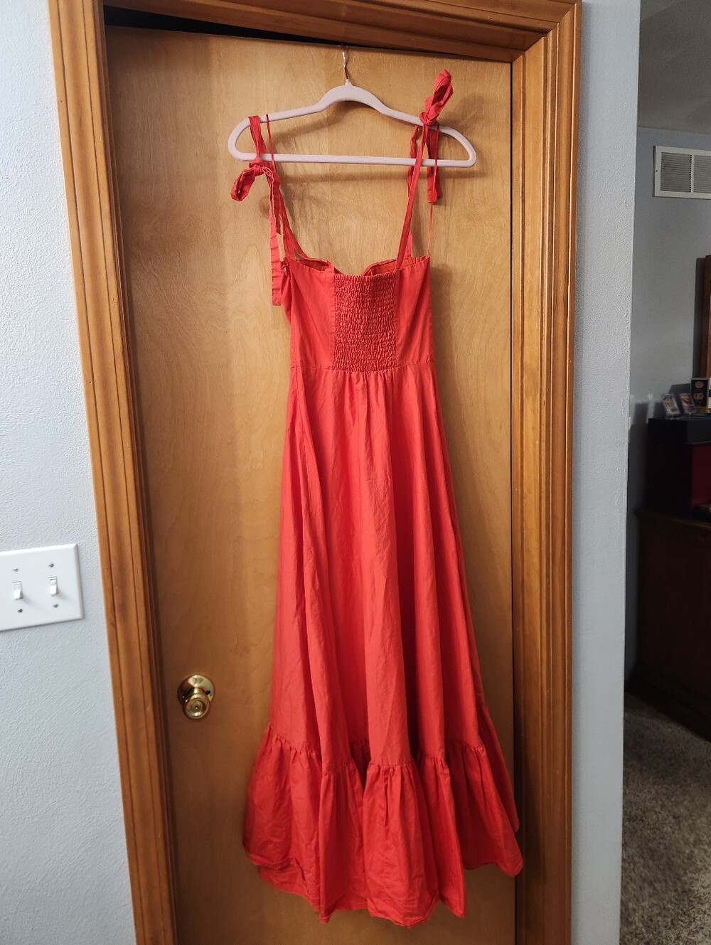Vici Dress Forum Red Tie-Shoulder Bustier Dress Size Small - Picture 6 of 6